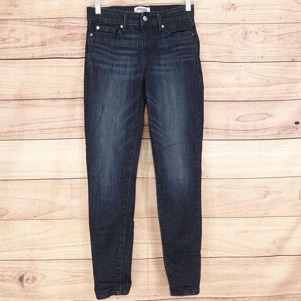 Denizen From Levi's Mid Rise Skinny Jeans Womens 4S Blue Stretch 26x27 Denim